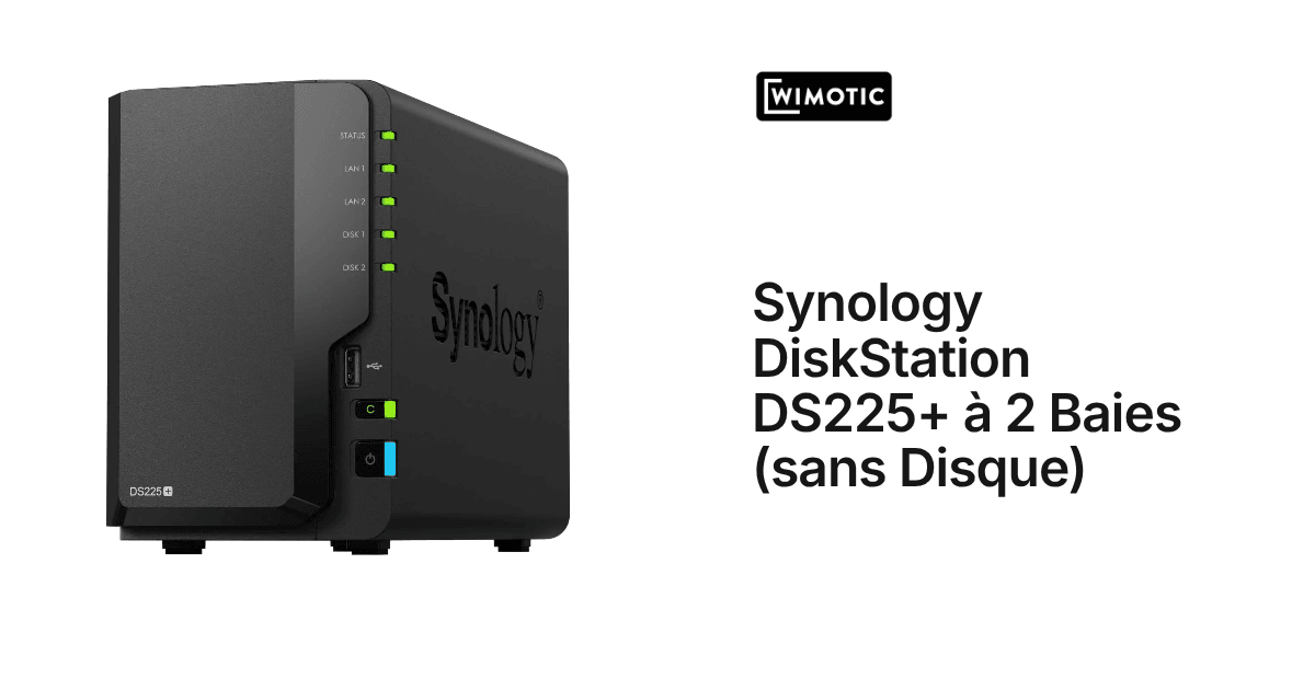Synology DiskStation DS225+ NAS 2 Baie, Senza Dischi, Velocità 282MB/s, Gestione Dati E Backup