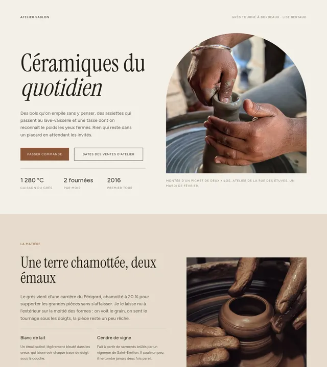 Céramiques du quotidien