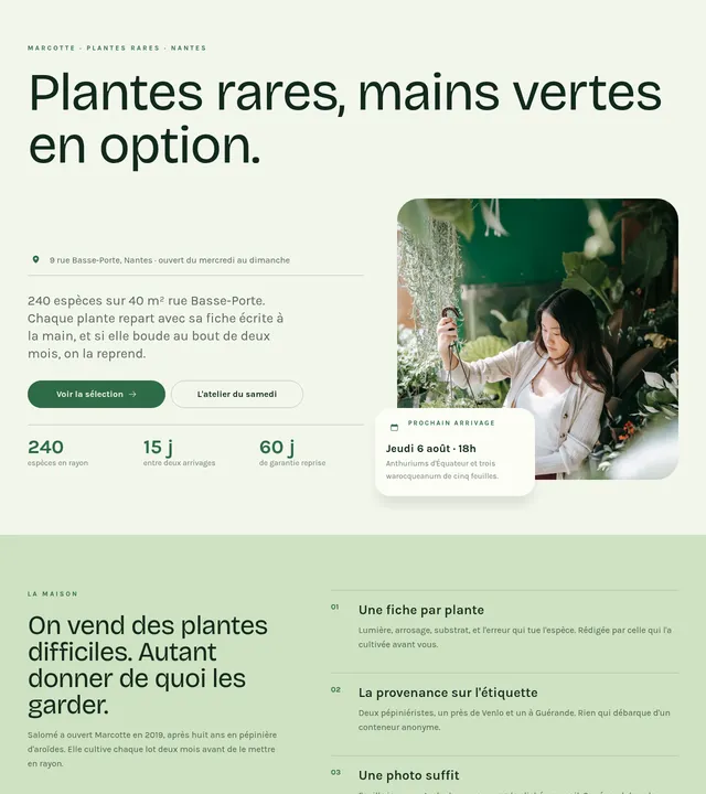Boutique de plantes