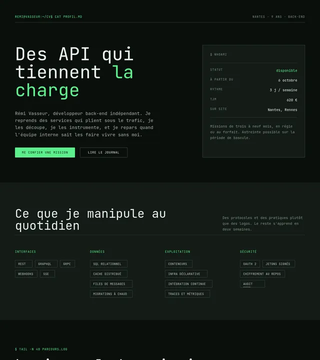 CV développeur