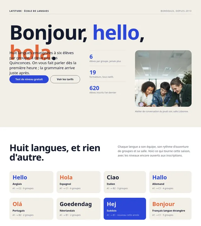 École de langues