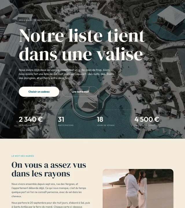 Liste de mariage