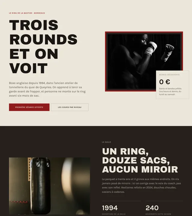 Salle de boxe