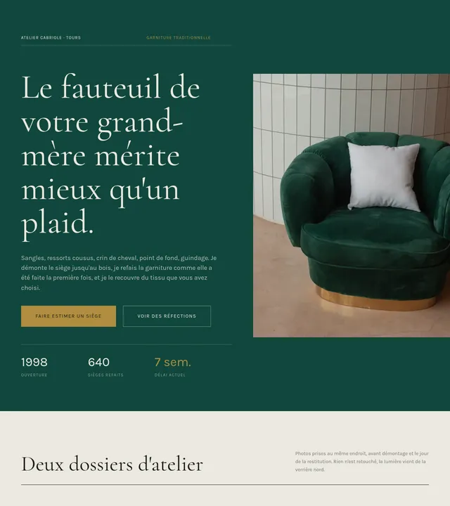 Tapissier d'ameublement