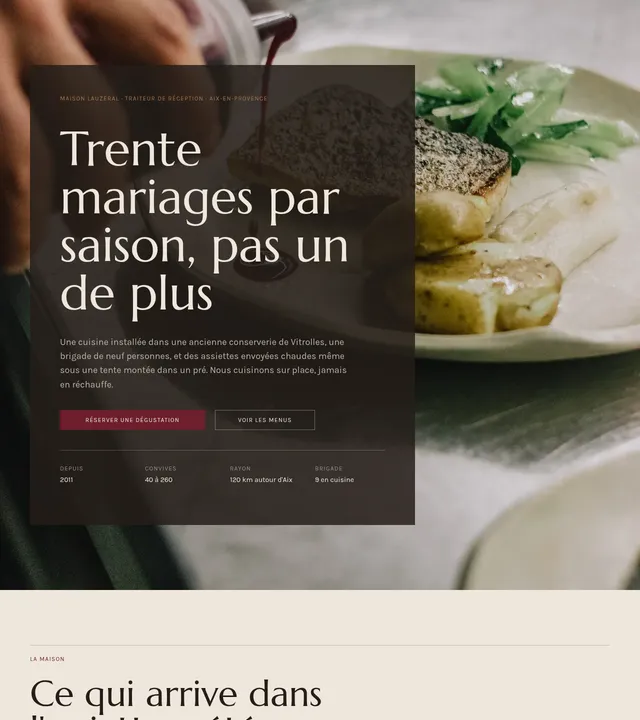 Traiteur de réception