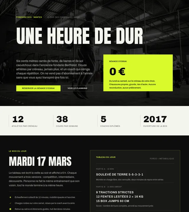 Box de cross-training