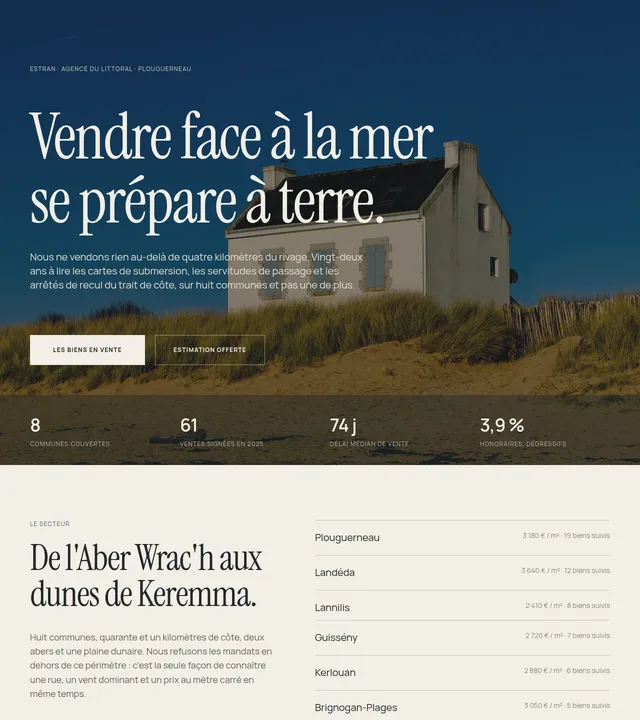 Immobilier bord de mer