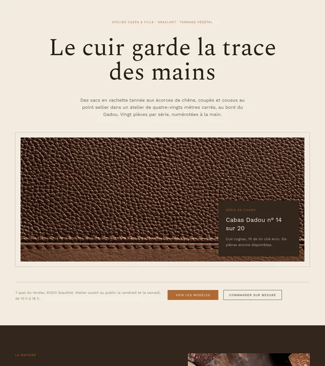Maroquinerie d'atelier