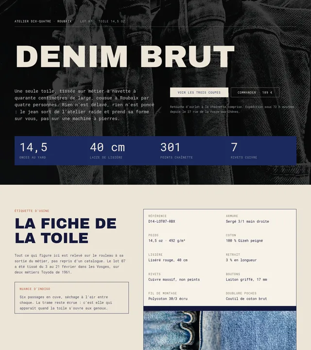 Denim brut
