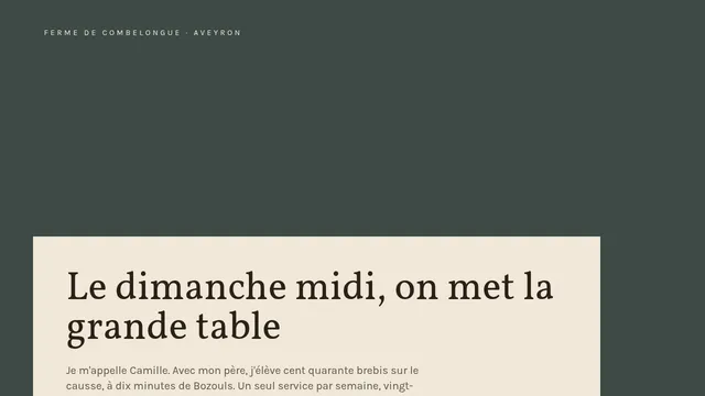 Table à la ferme