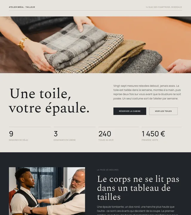 Tailleur sur mesure