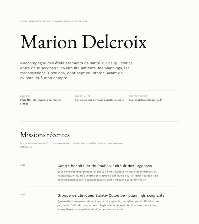 CV une page