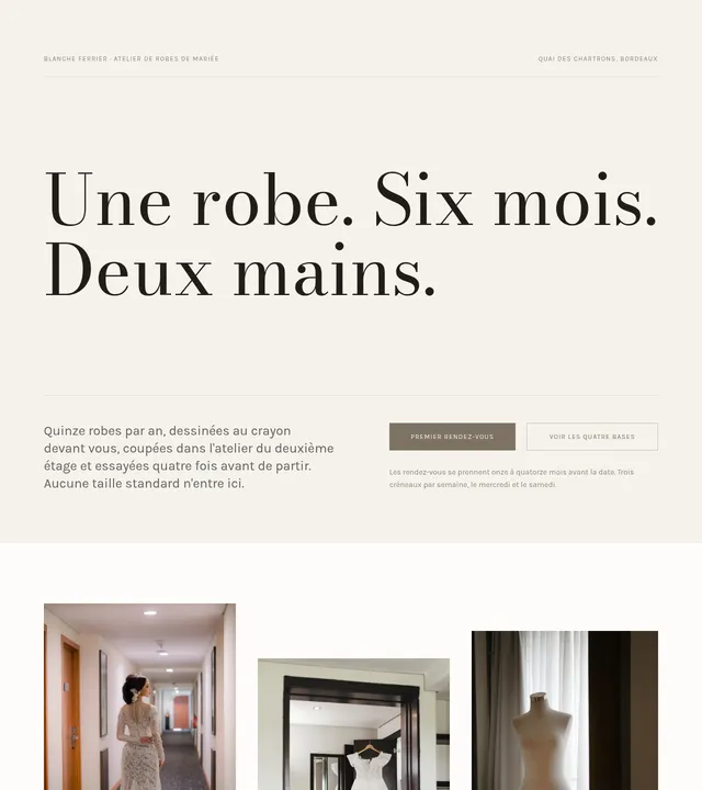 Atelier robes de mariée