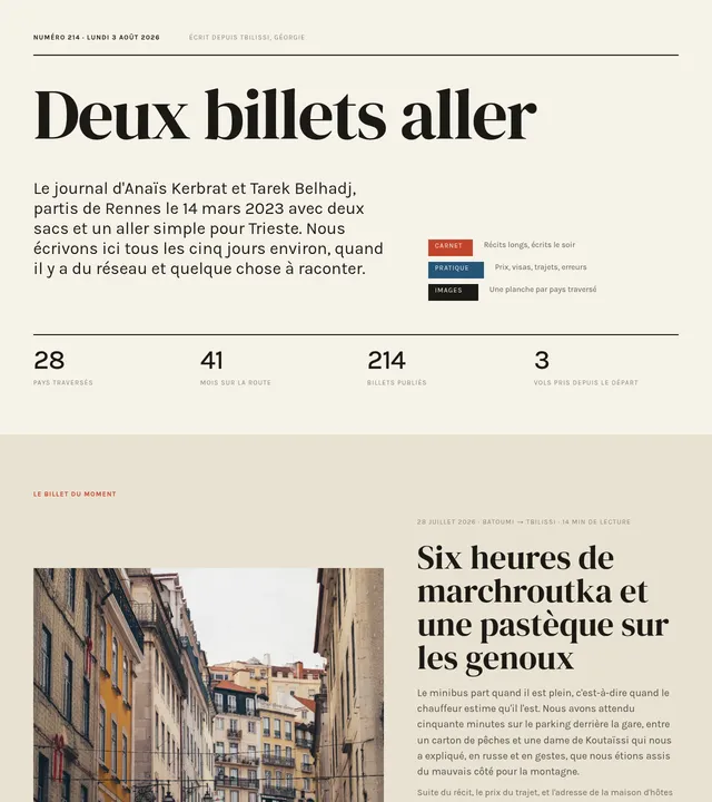 Journal de voyage