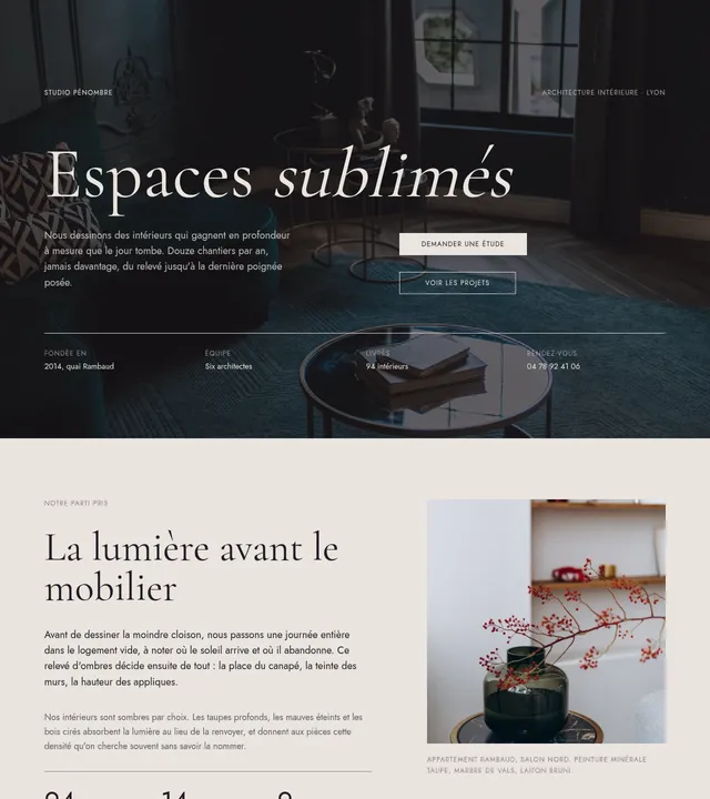 Espaces sublimés