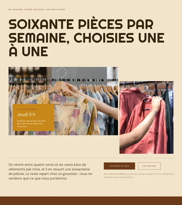 Friperie sélectionnée