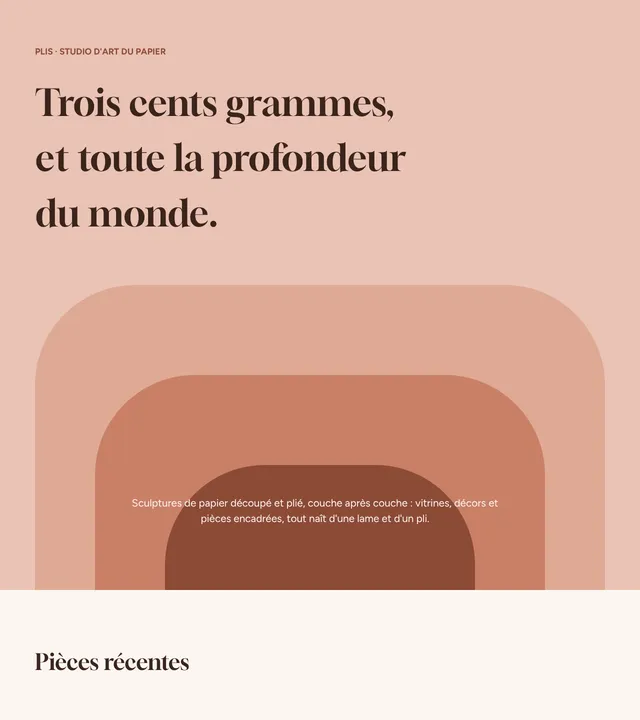 Plis · art du papier