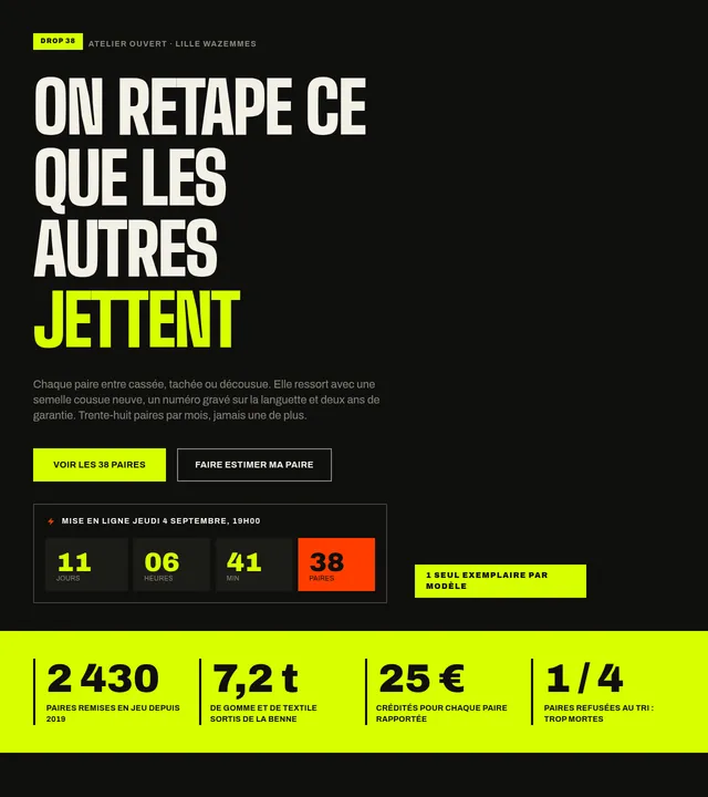 Sneakers upcyclées