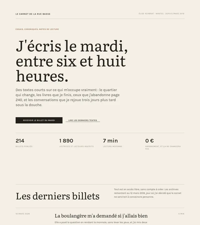 Carnet d'écriture