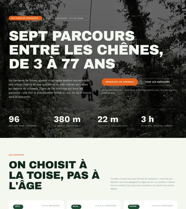 Parc dans les arbres