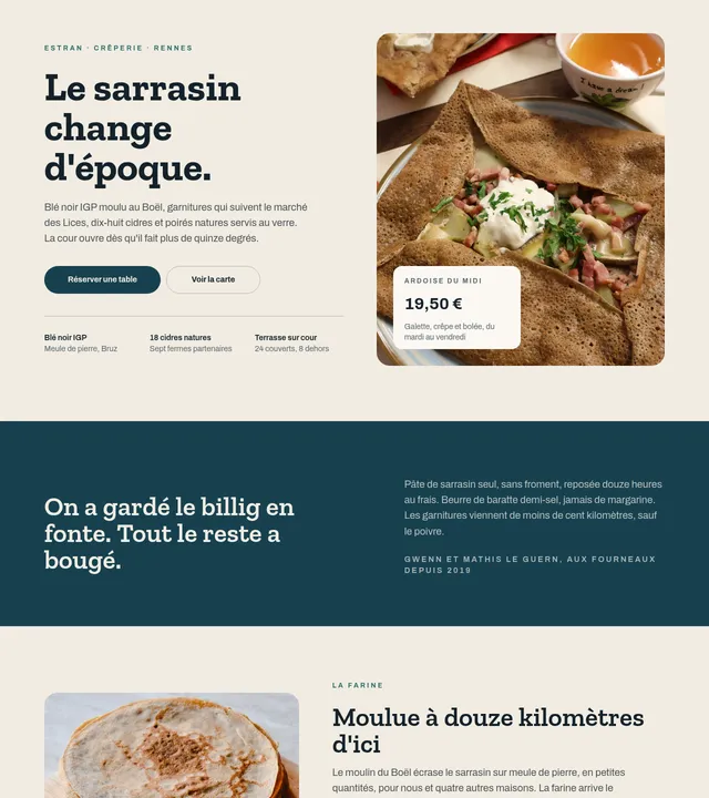 Crêperie moderne
