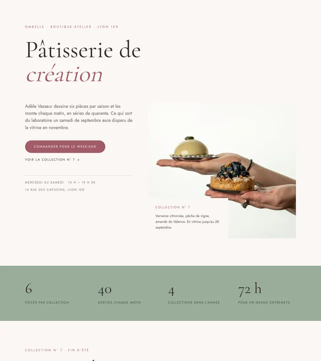 Pâtisserie de création