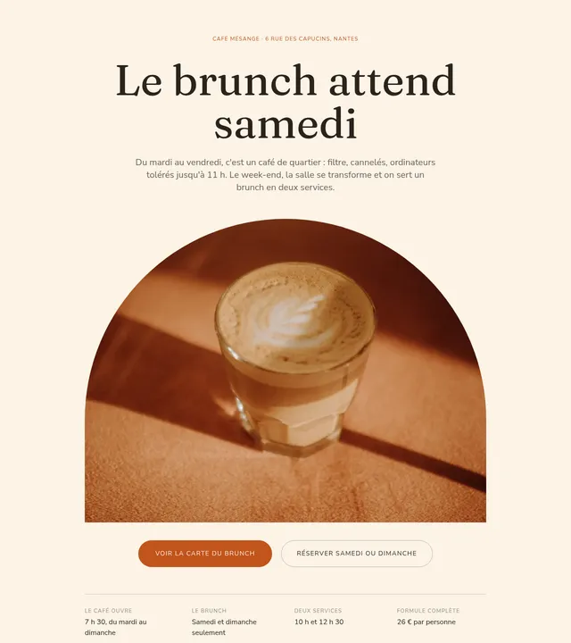 Café brunch