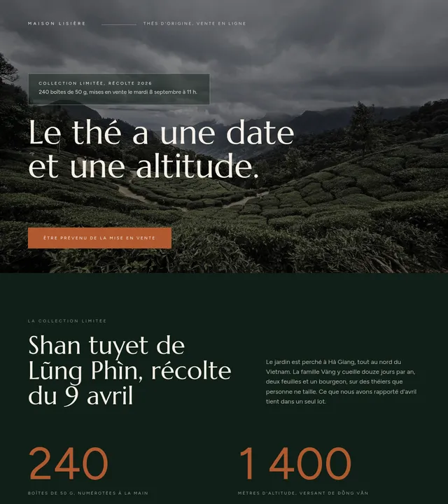 Maison de thé en ligne