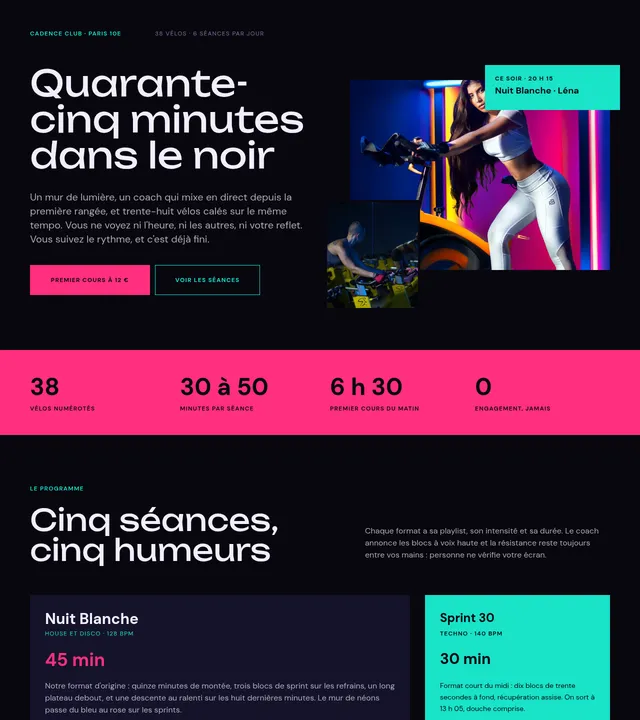Studio de cyclisme indoor