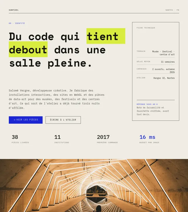 Développeuse créative
